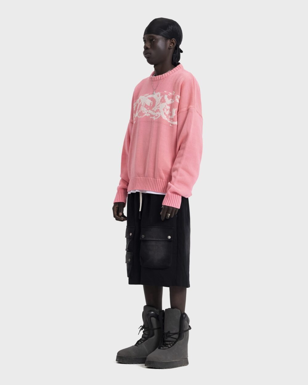 Duo knitted pink crewneck - Image 2