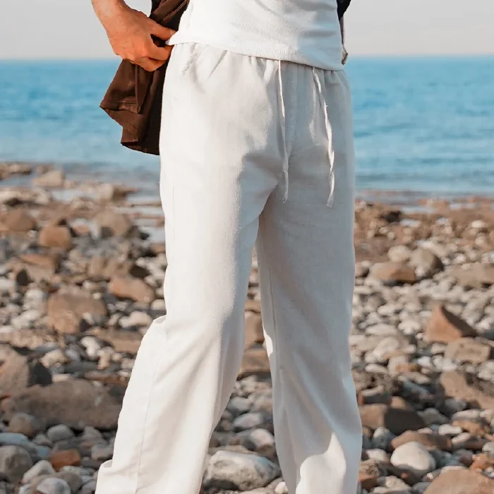 Men linen beige