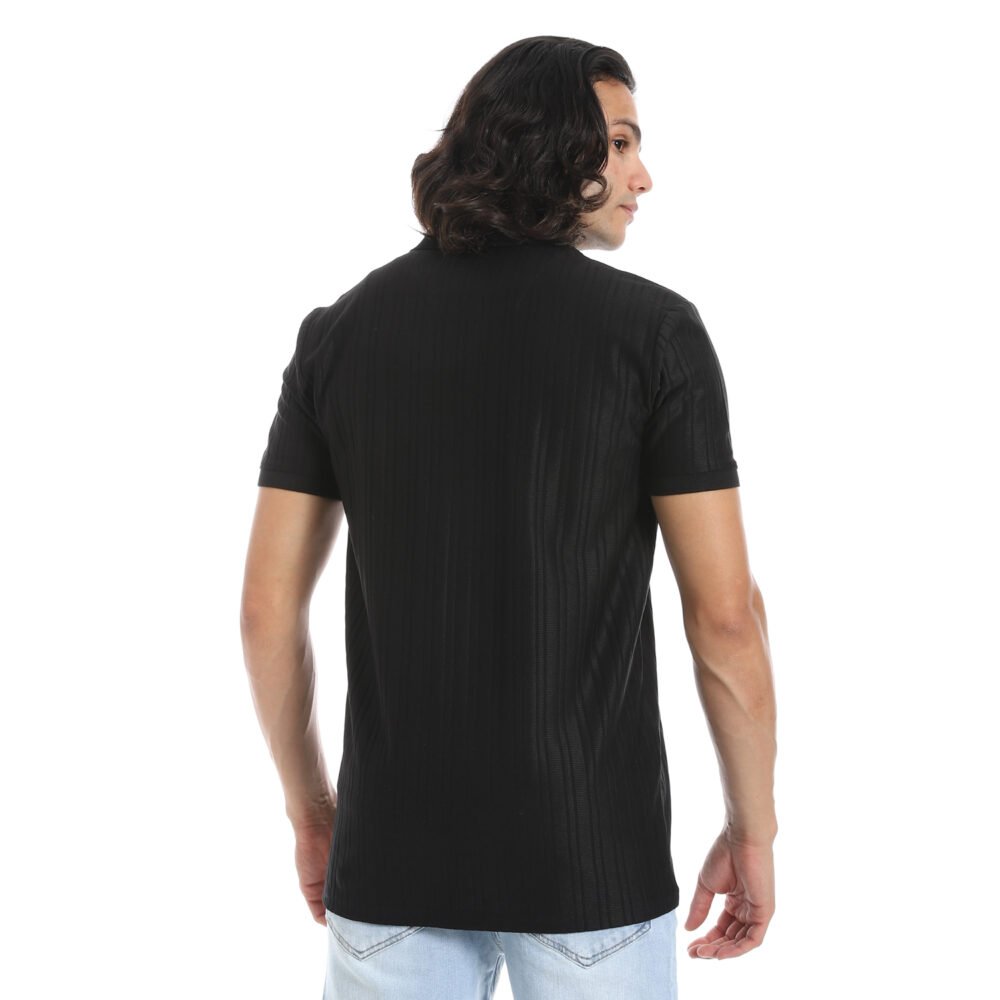Ribbed Regular Fit Polo T-shirt - Image 4