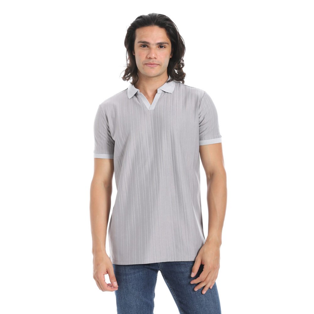 Ribbed Regular Fit Polo T-shirt