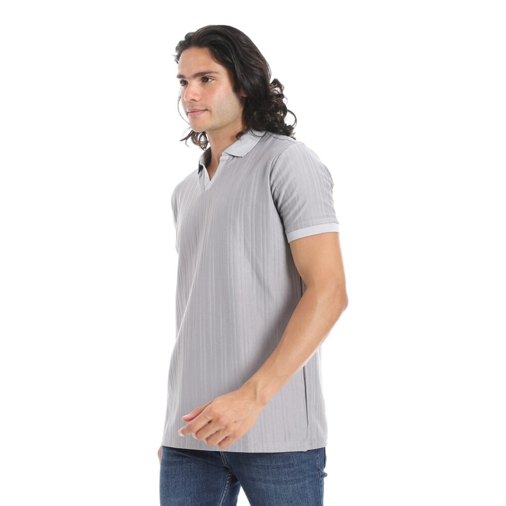 Ribbed Regular Fit Polo T-shirt - Image 2