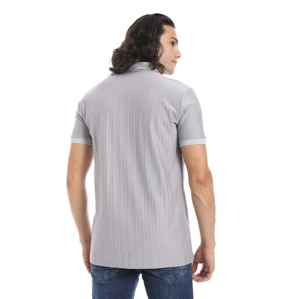 Ribbed Regular Fit Polo T-shirt - Image 4