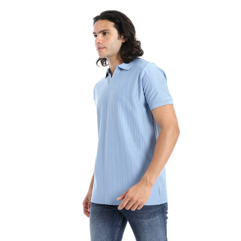 Ribbed Regular Fit Polo T-shirt - Image 2