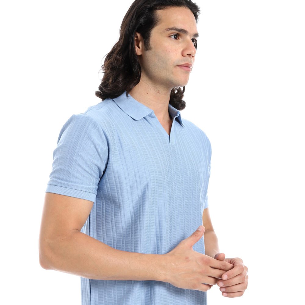 Ribbed Regular Fit Polo T-shirt - Image 3