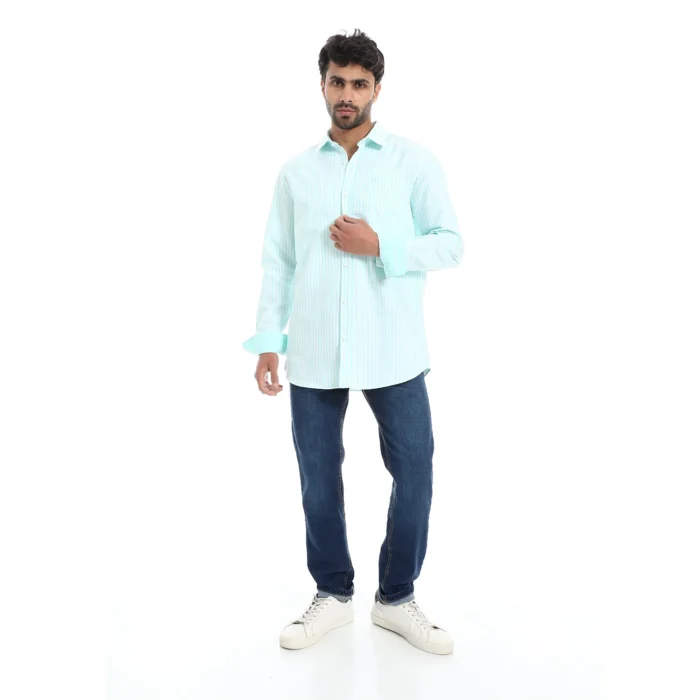 Men’s Striped Cotton Modern Regular Fit Shirt
