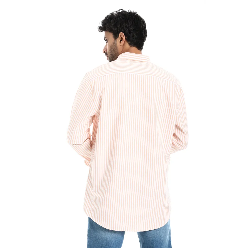 Men’s Striped Cotton Modern Regular Fit Shirt - Image 5