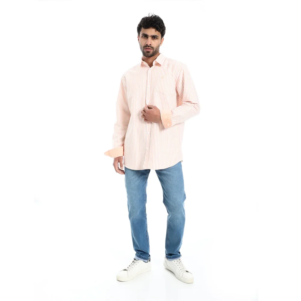 Men’s Striped Cotton Modern Regular Fit Shirt