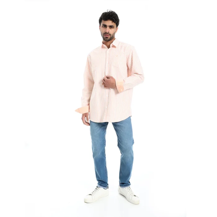 Men’s Striped Cotton Modern Regular Fit Shirt