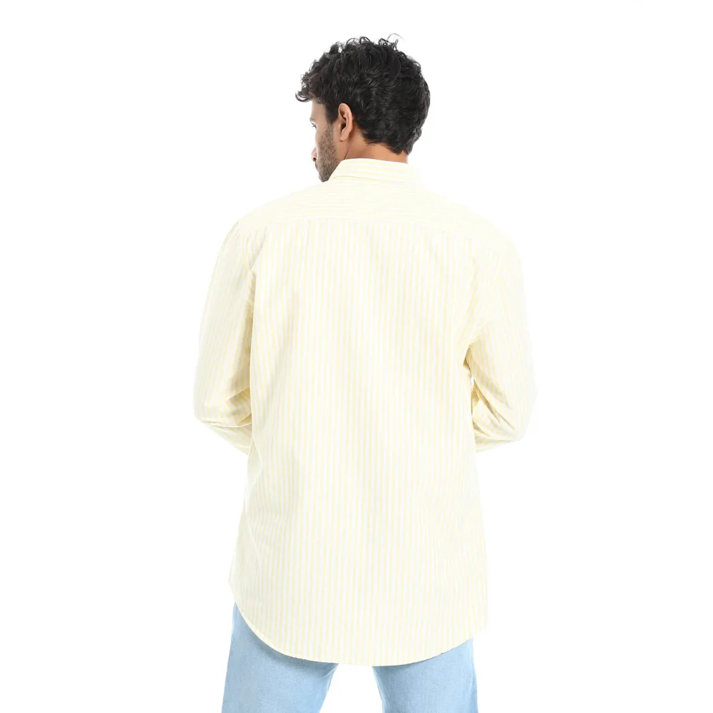 Men’s Striped Cotton Modern Regular Fit Shirt - Image 3