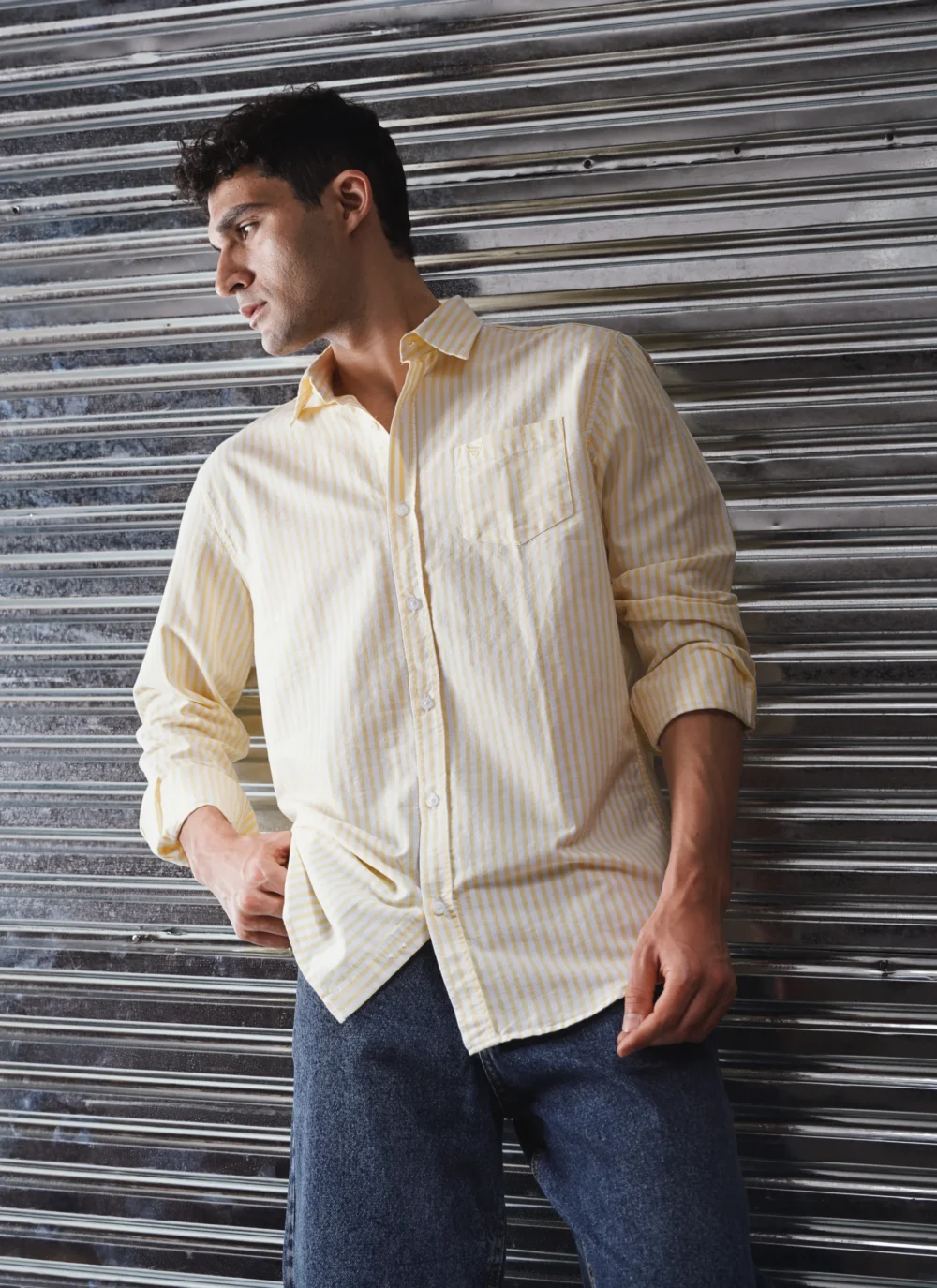 Men’s Striped Cotton Modern Regular Fit Shirt