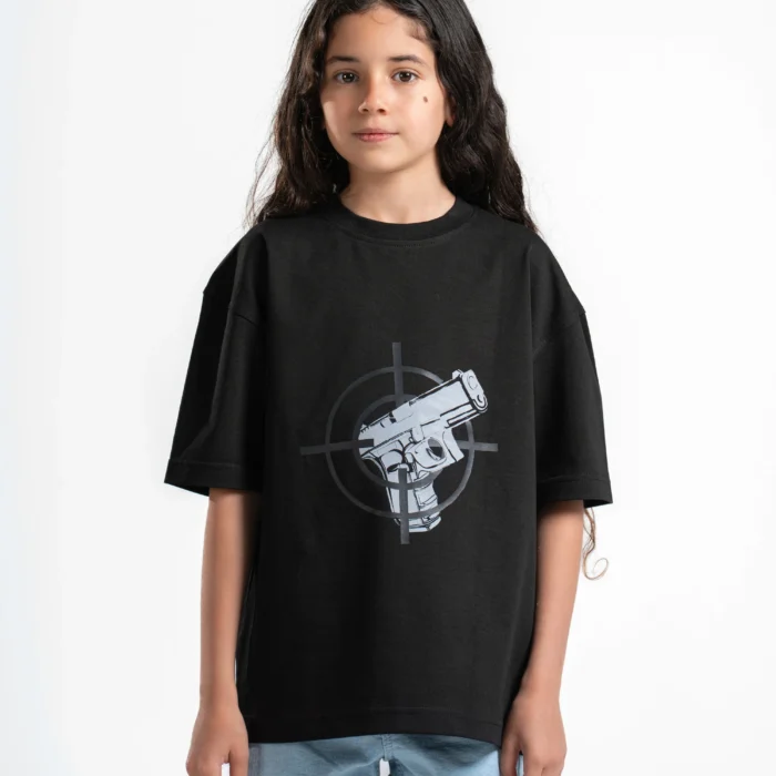 Dolabcoo Gun Black KIds Tee
