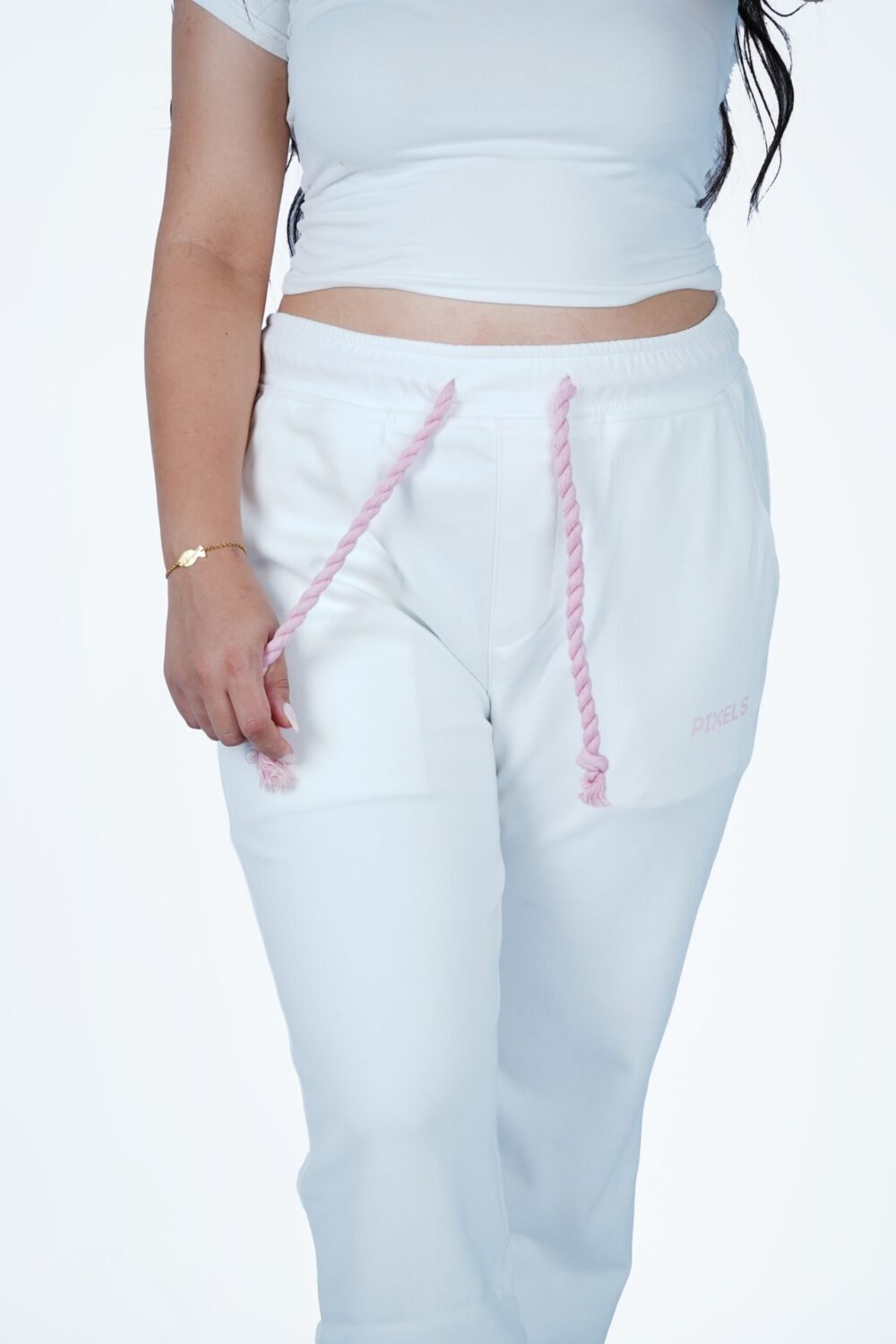 white pixels rope pants - Image 4