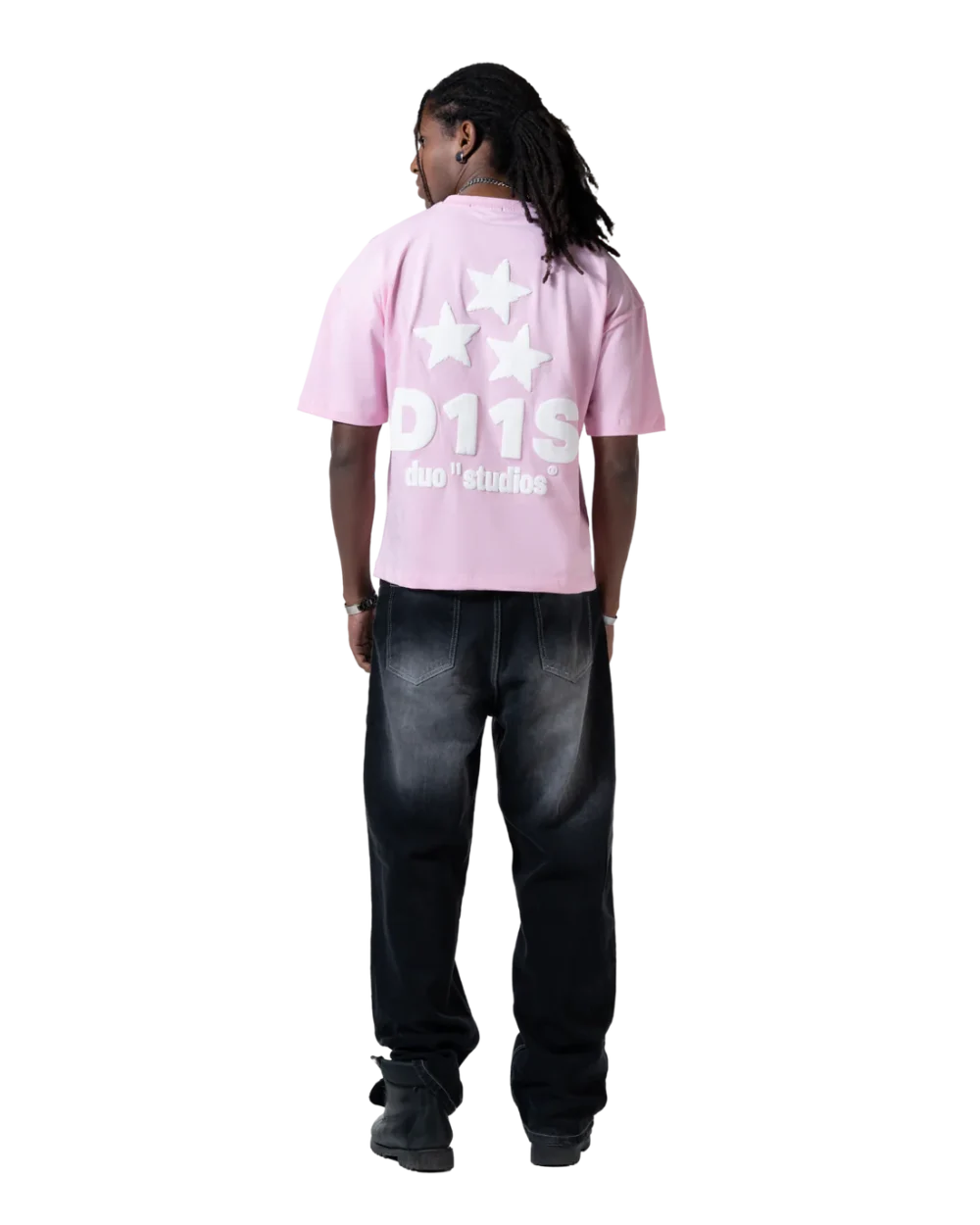 stars printed T-shirt pink - Image 3