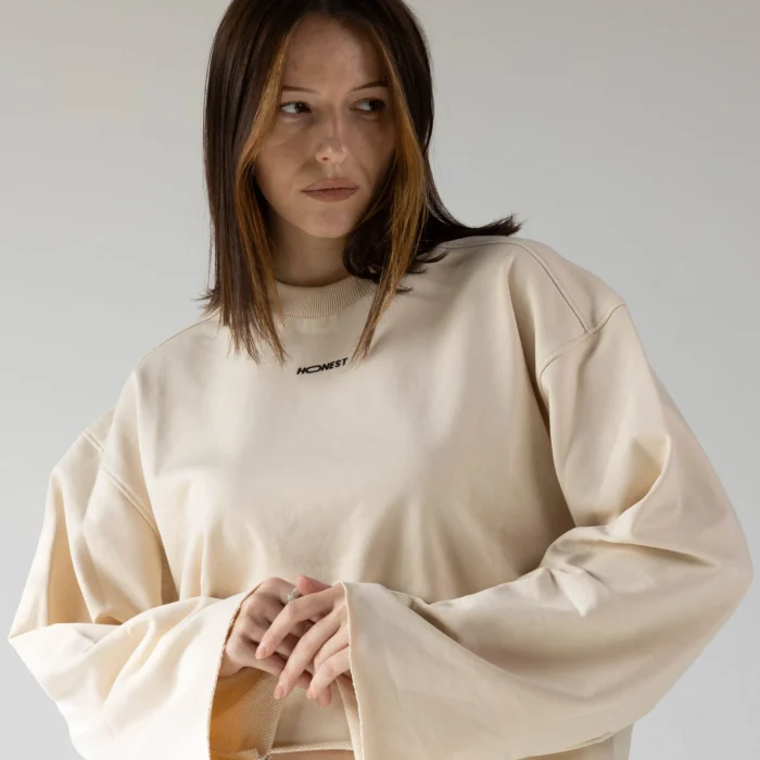 HONEST Beige Crop Top