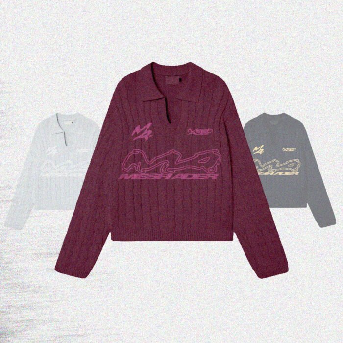 Knitted sweater- BURRGANDY