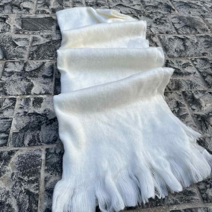 ARVN MOHAIR SCARF WHITE