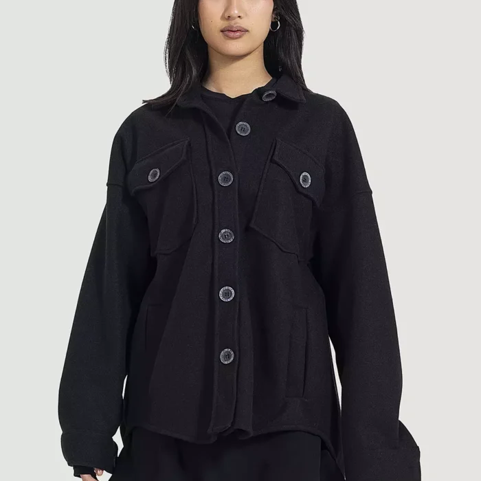 unisex oversized jacket in black