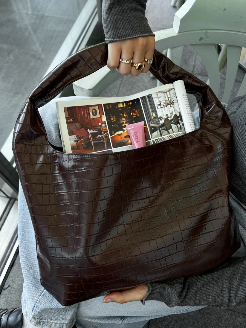 CROCO BAG BROWN - Image 2