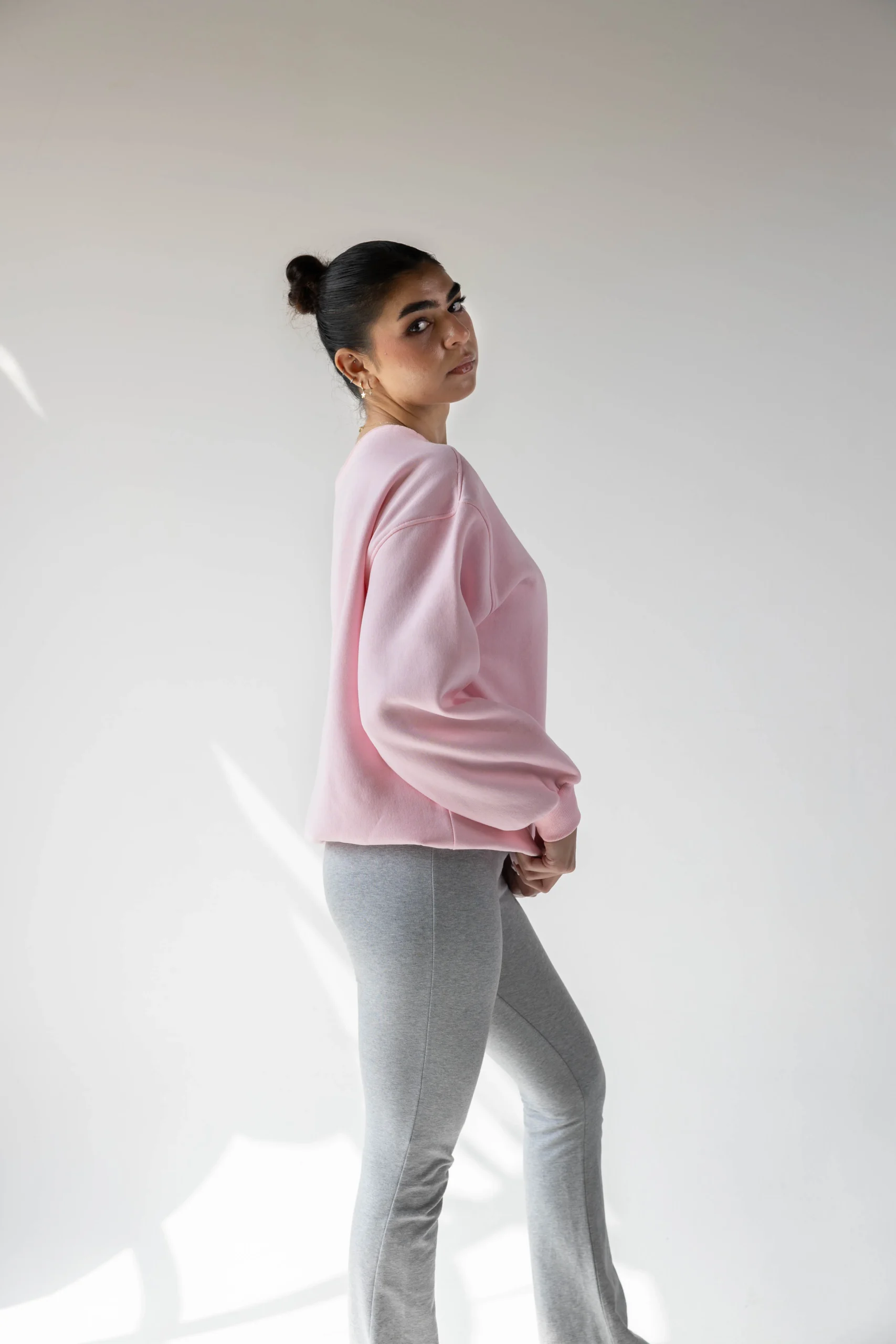 Pink Off-Shoulder Sweatshirt - Image 5