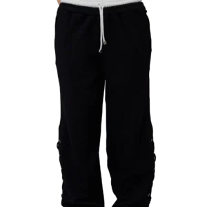 RELAXED LACE-UP PANTS โ BLACK