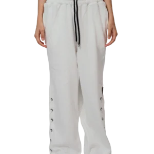 RELAXED LACE-UP PANTS โ WHITE