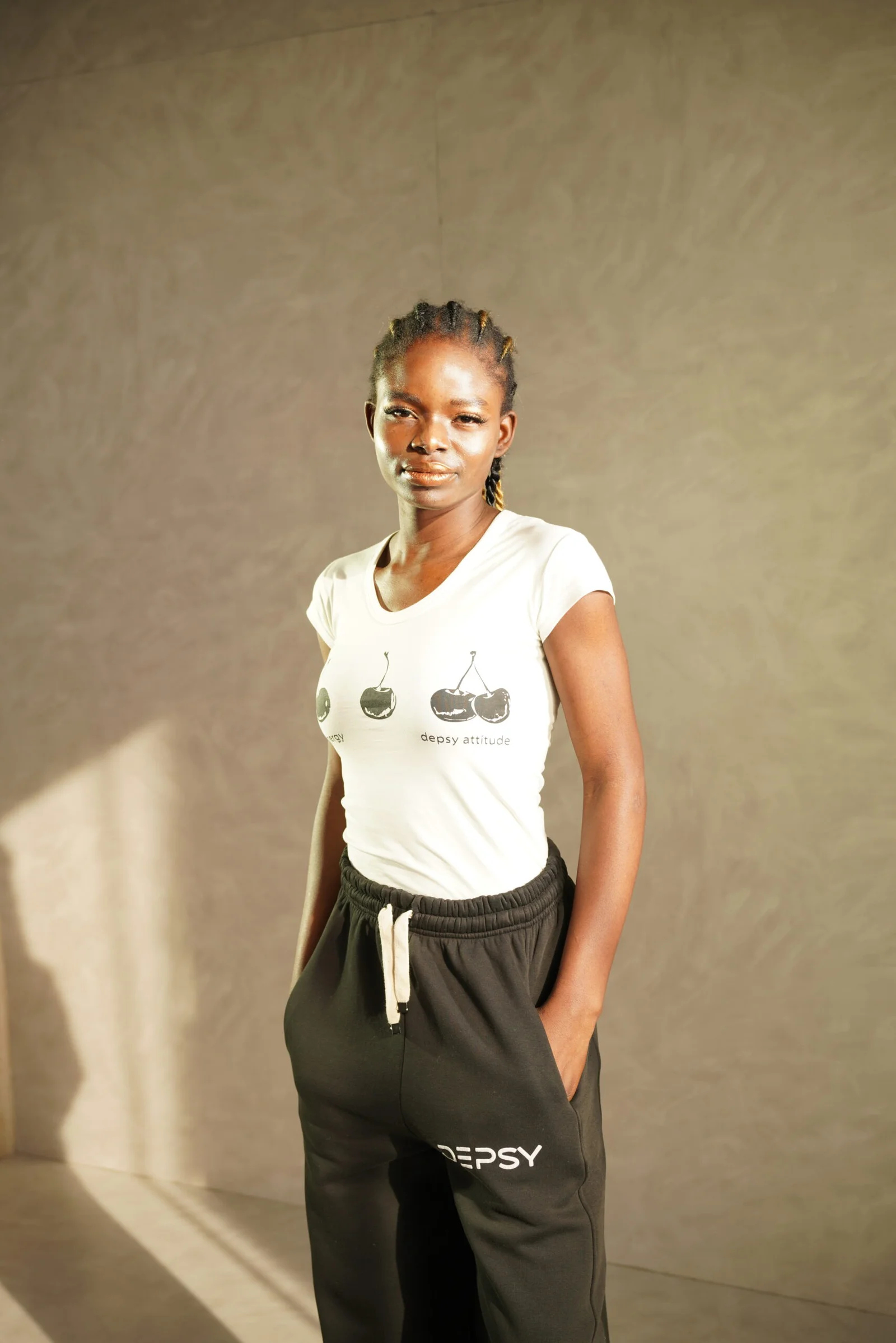 crinkle effect tee white - Image 2