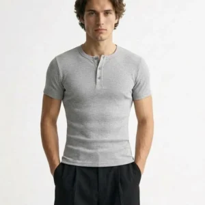 Henley Shirt Grey