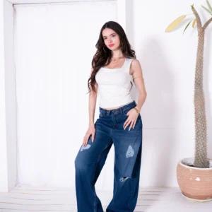 Folded Wide Leg Pants