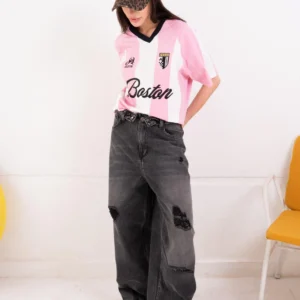 Folded Wide Leg Pants-Black