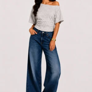 Silver Off Shoulder Top