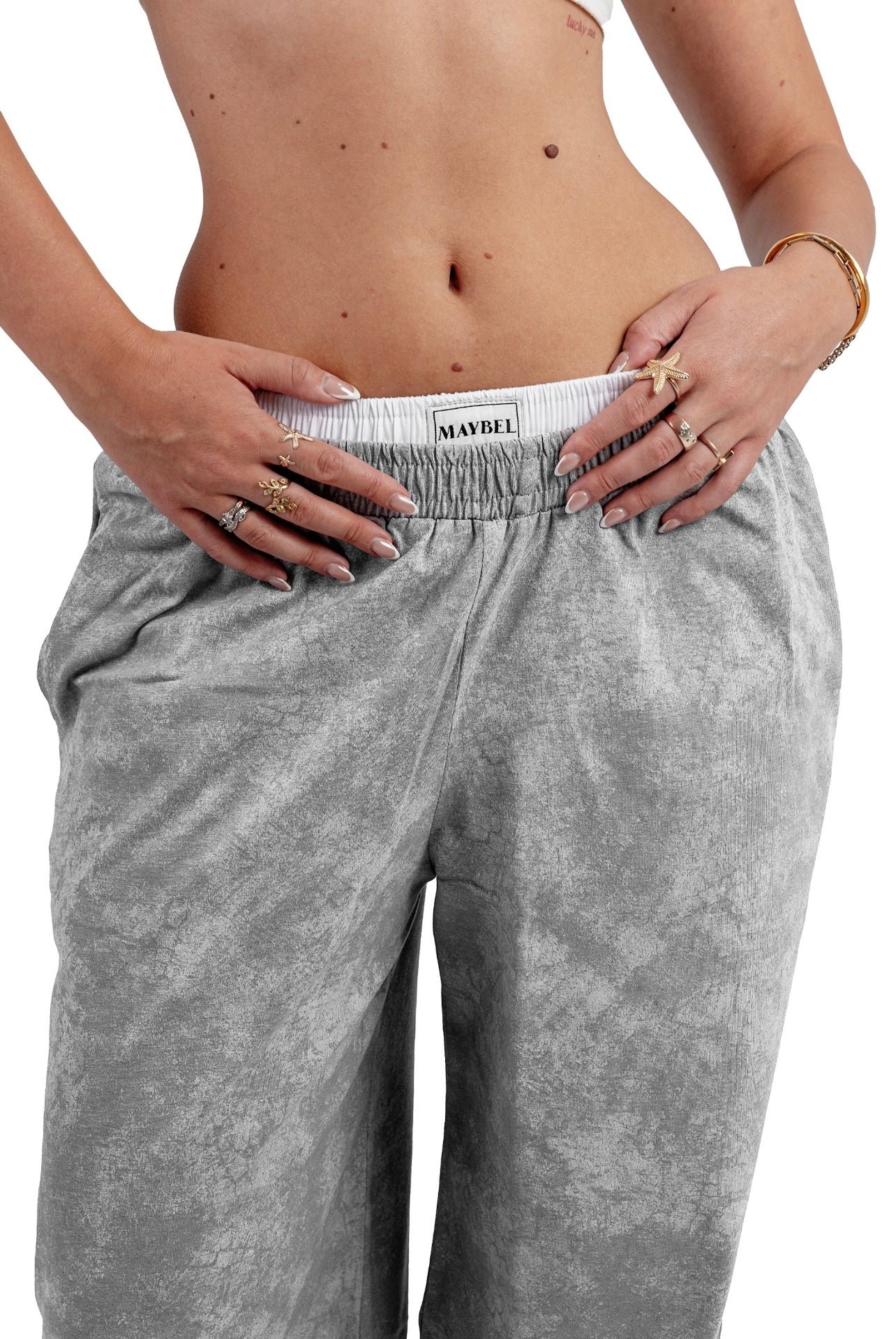 Washed Grey boxer sweatpants - Image 5