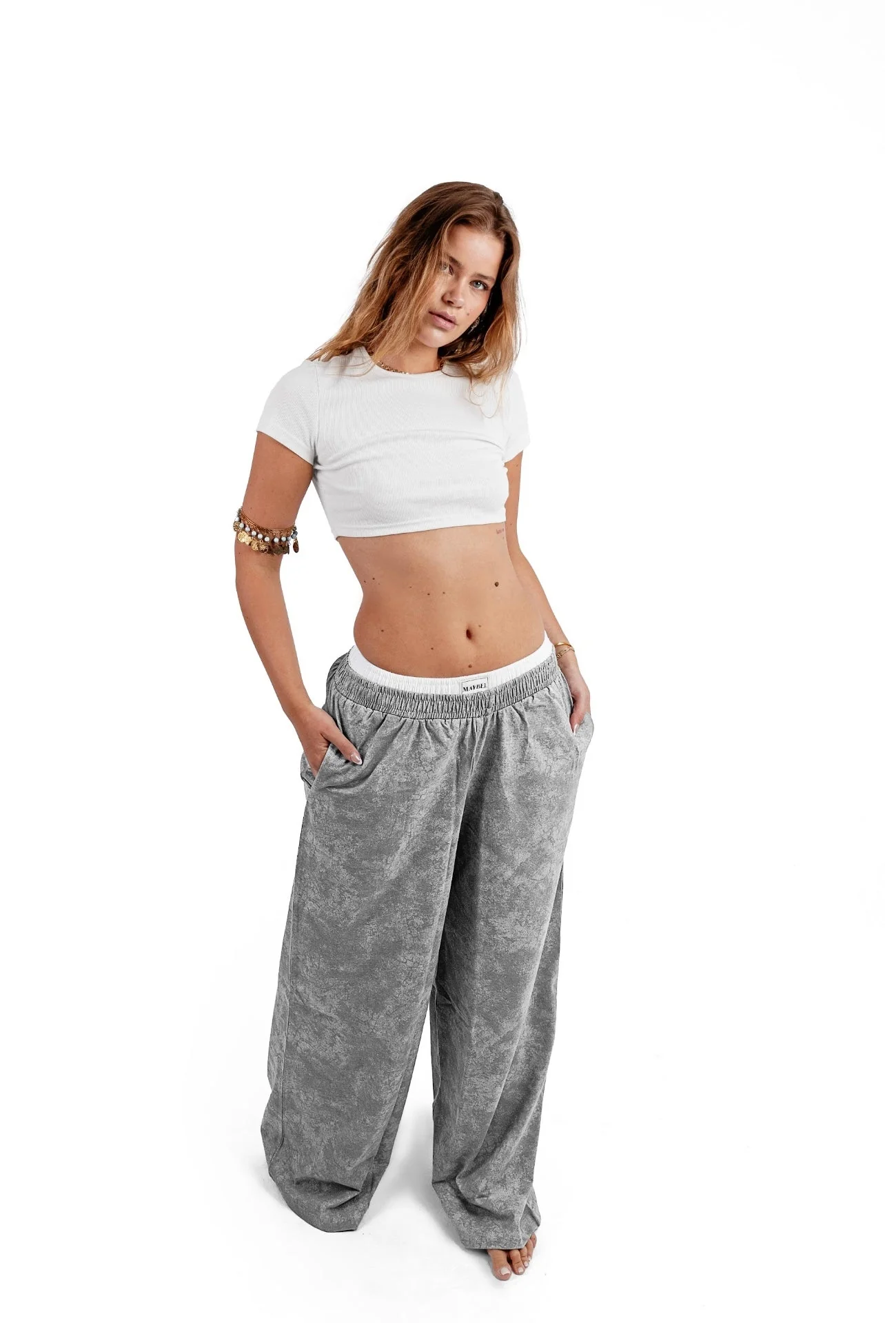 Washed Grey boxer sweatpants - Image 4